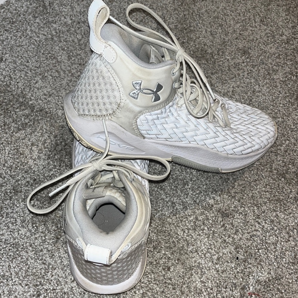 Under Armour UA HOVR Havoc 4 Clone Basketball Shoes White Gray